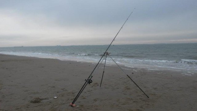 Wedstrijdvissen aan het Nollestrand