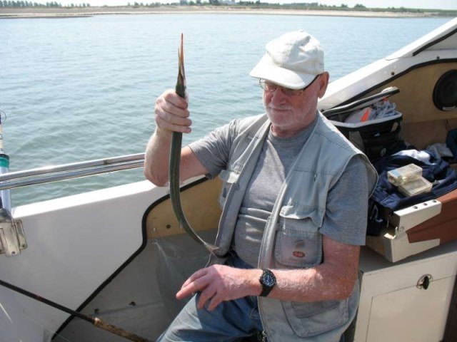 Lucky Luc, met de eerste Oosterschelde tongen