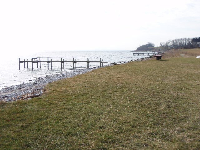 Zeeforelvissen op eiland Funen(Denemarken)