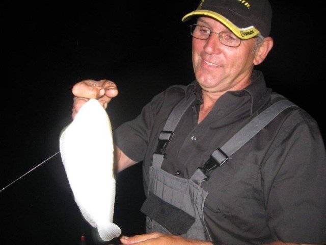 In de Voordelta, samen met Kees Michielsen, op de tong.