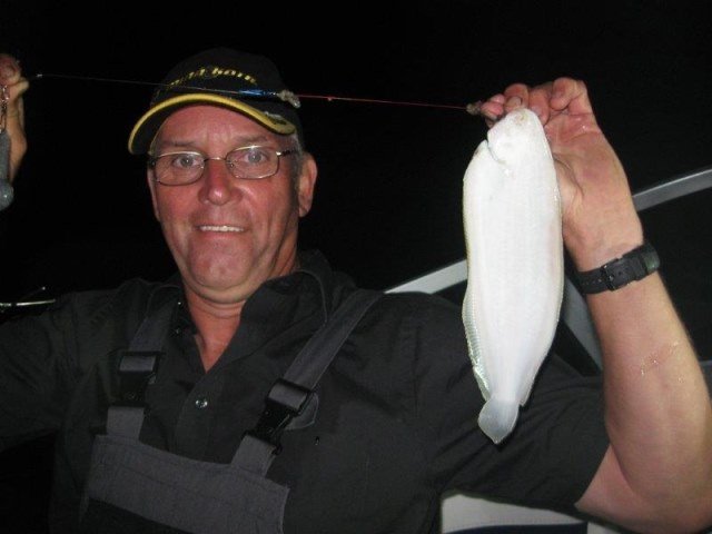 In de Voordelta, samen met Kees Michielsen, op de tong.