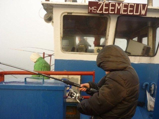 Johan het(loze)vissertje en zoon op de Grevelingen